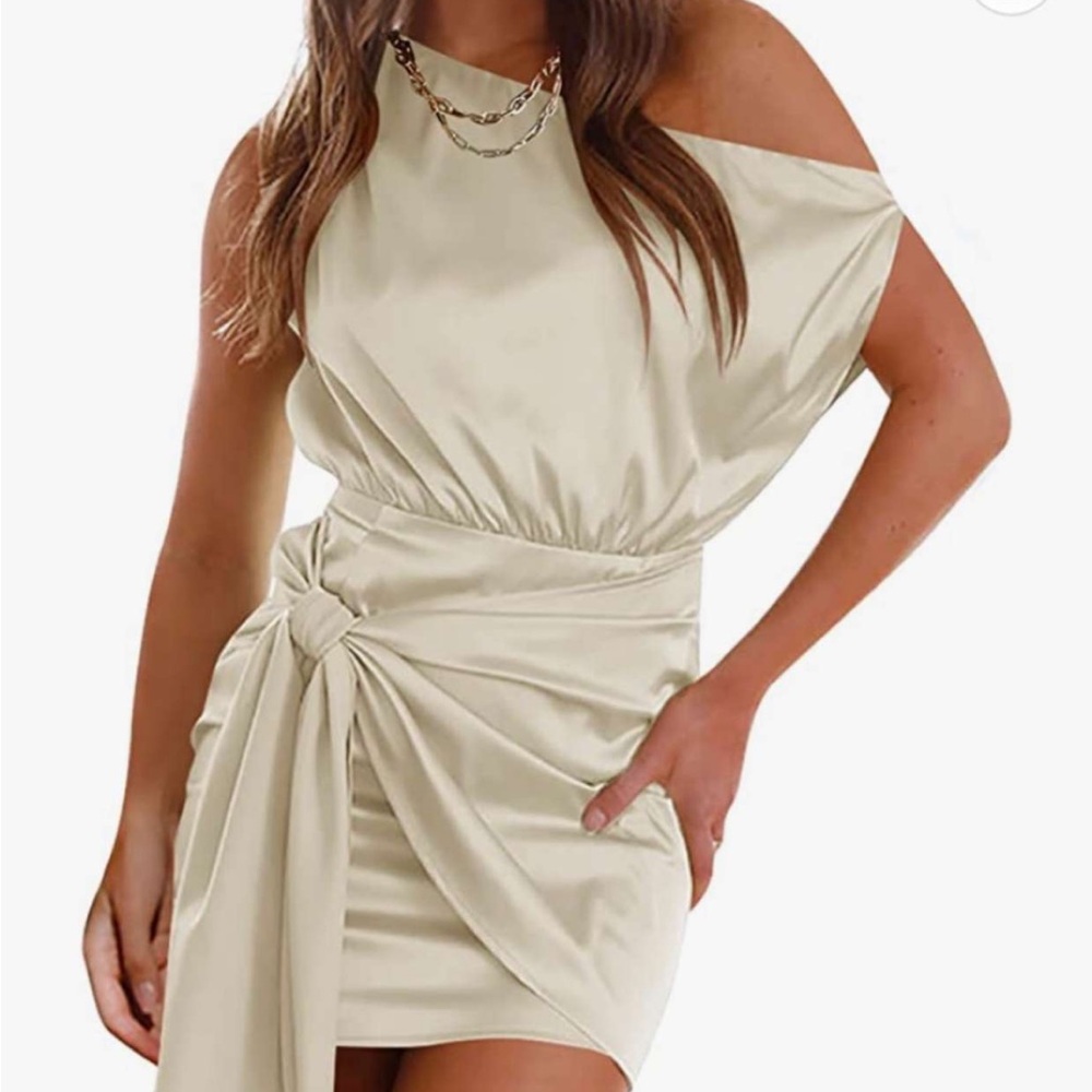 Amazon champagne color dress